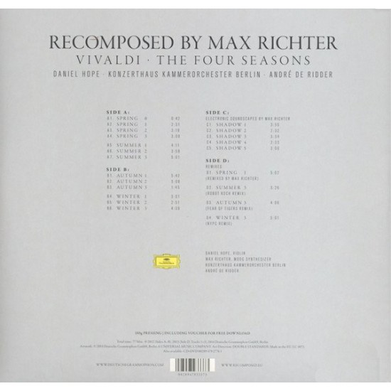 Max Richter - Vivaldi The Four Seasons Plak 2 LP