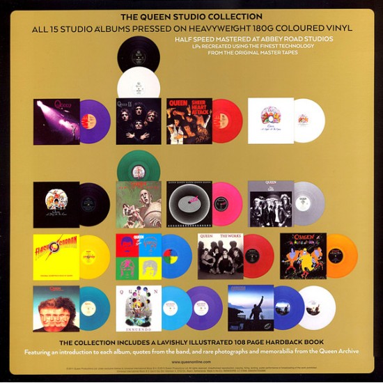 Queen - Complete Studio Collection Box Set Renkli Plak 18 LP