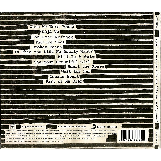 Roger Waters - Is This The Life We Really Want? CD