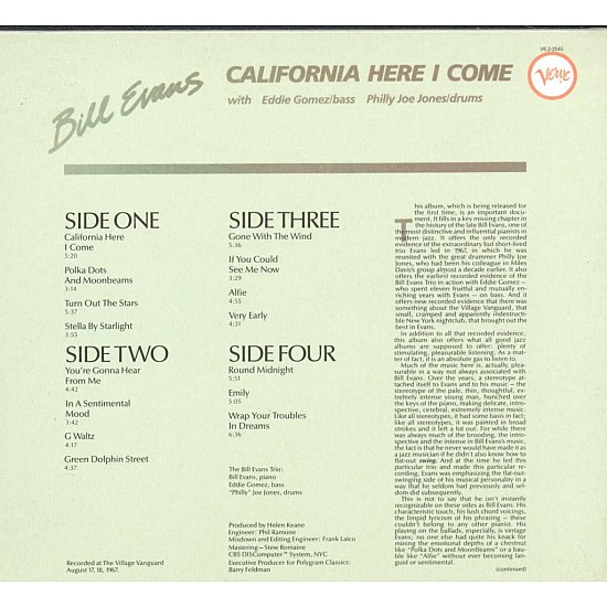 Bill Evans - California Here I Come Digipak 2 CD