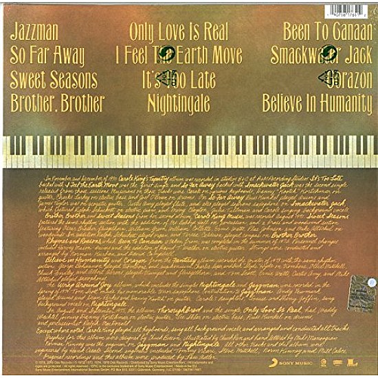Carole King - Her Greatest Hits (Songs Of Long Ago) Plak LP