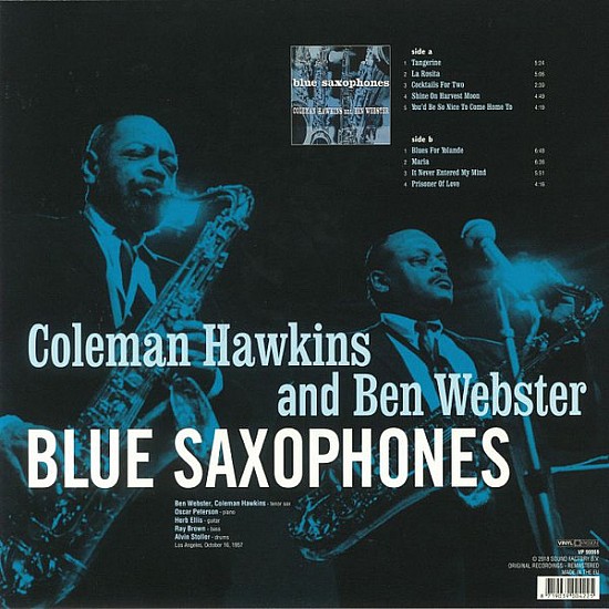 Coleman Hawkins & Ben Webster - Blue Saxophones Caz Plak LP