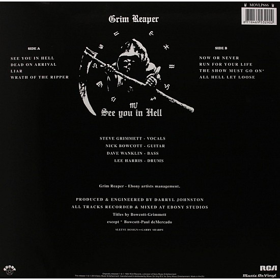 Grim Reaper - See You In Hell Plak LP