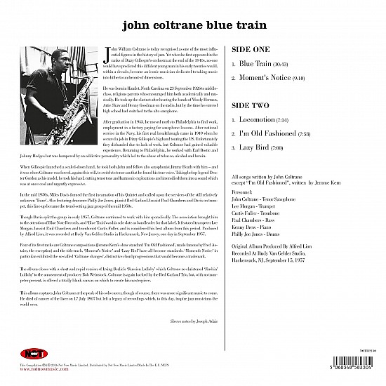 John Coltrane - Blue Train (Mavi Renkli) Caz Plak LP