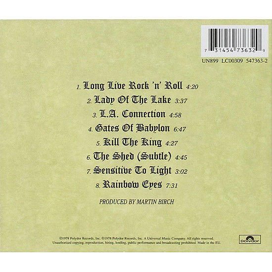 Rainbow - Long Live Rock 'N' Roll CD