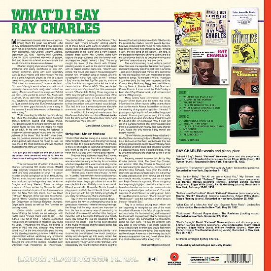 Ray Charles - What’d I Say Caz (Kırmızı Renkli) Caz Plak LP