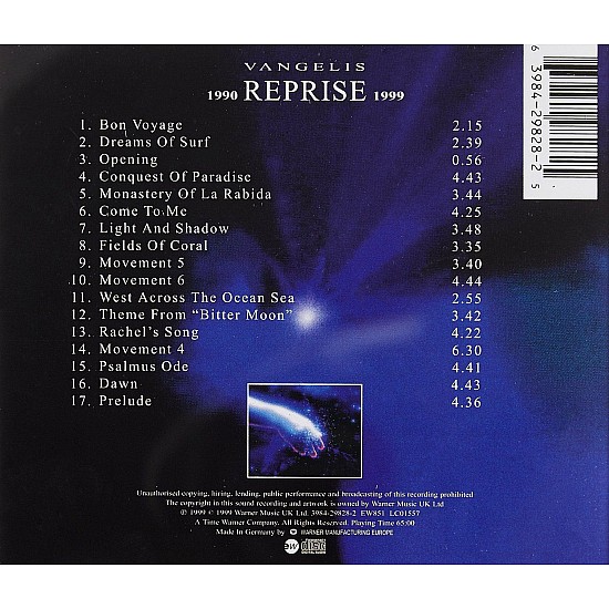 Vangelis - Reprise 1990-1999 CD