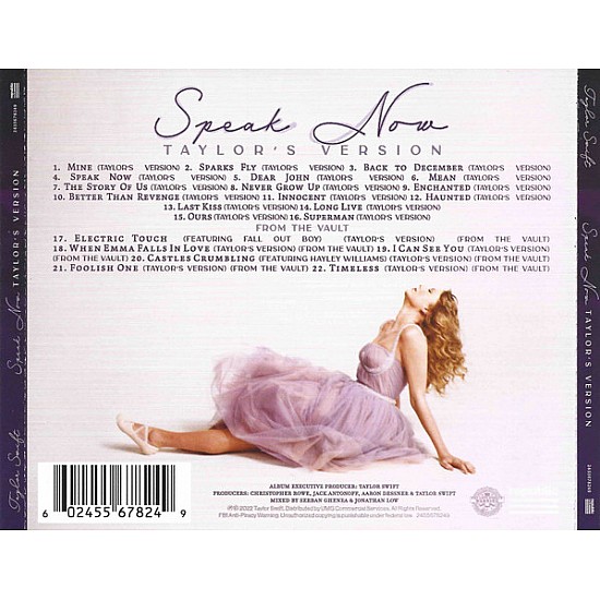 Taylor Swift - Speak Now Taylor's Version 2 CD