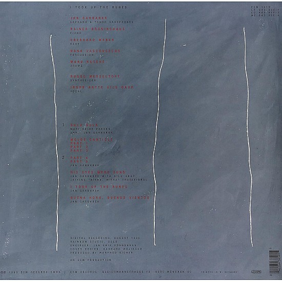 Jan Garbarek - I Took Up The Runes Plak LP