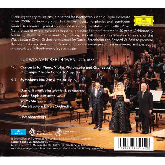 Anne-Sophie Mutter, Yo-Yo Ma, Daniel Barenboim -  Beethoven: Triple Concerto, Symphony No.7 CD