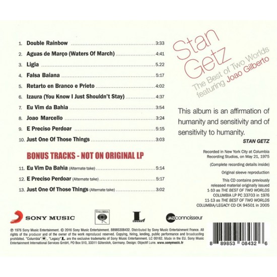 Stan Getz Featuring Joao Gilberto – The Best Of Two Worlds CD