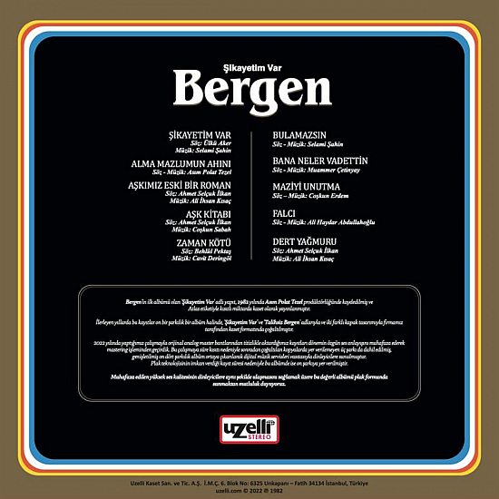 Bergen - Şikayetim Var Plak LP