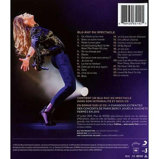 Celine Dion - Une Seule Fois / Live 2013 Blu-ray Disk + 2 CD