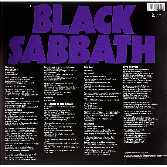 Black Sabbath - Master Of Reality Plak LP