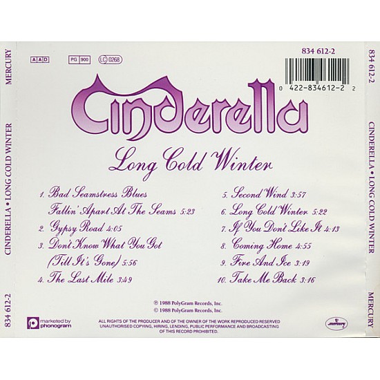 Cinderella - Long Cold Winter CD