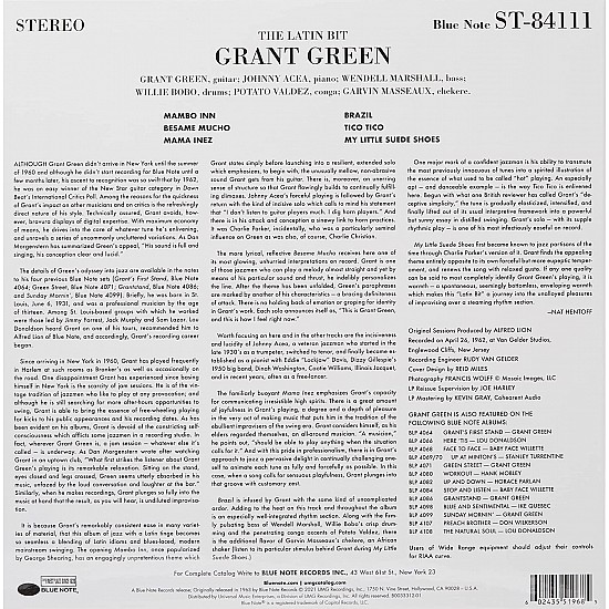 Grant Green - The Latin Bit (Audiophile) Plak LP Blue Note Tone Poet