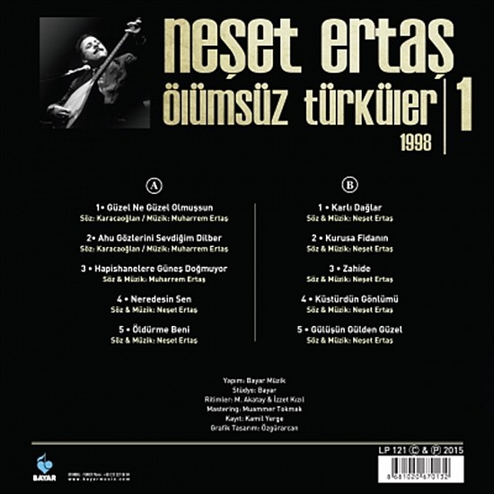 Neşet Ertaş - Olümsüz Türküler 1 1998 Plak LP