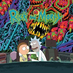 The Rick And Morty Soundtrack (Koyu Yeşil - Turuncu Renkli) Plak 2 LP 