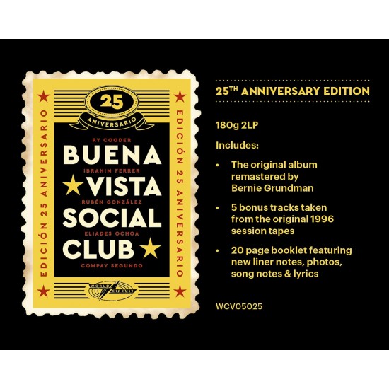 Buena Vista Social Club ‎– Buena Vista Social Club (25th Anniversary ) Plak 2 LP
