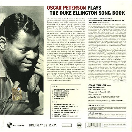 Oscar Peterson - Plays The Duke Ellington Songbook Caz Plak LP
