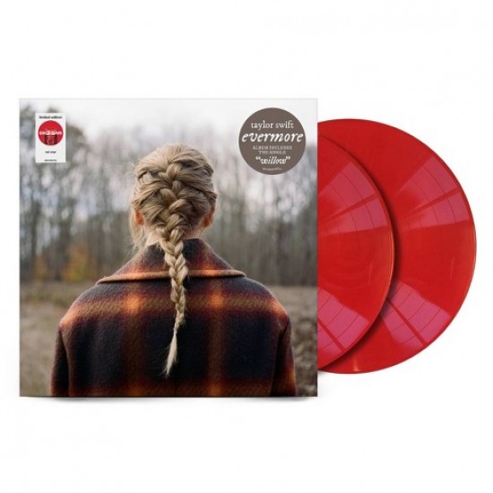Taylor Swift – Evermore (Kırmızı Renkli) Plak 2 LP  * ÖZEL BASIM *