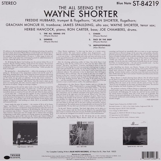 Wayne Shorter - The All Seeing Eye (Audiophile) Plak LP Blue Note Tone Poet