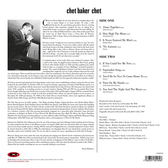 Chet Baker – Chet Plak LP