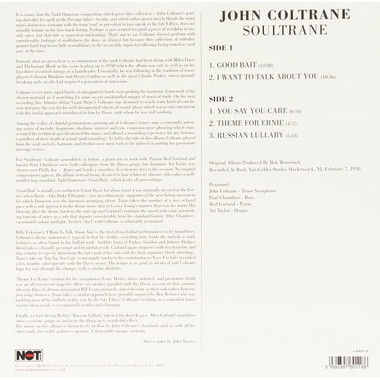 John Coltrane – Soultrane Caz Plak LP