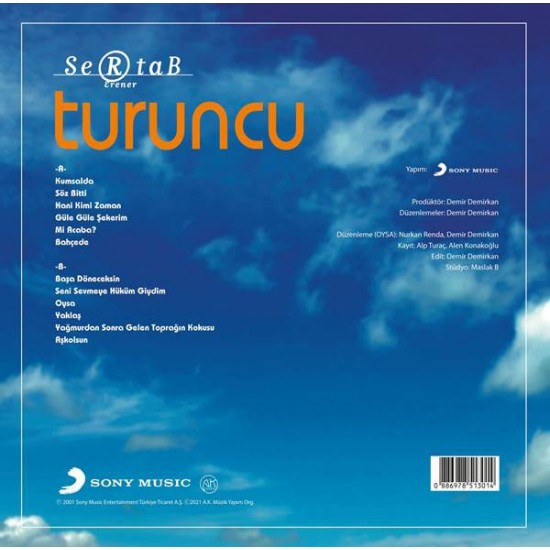 Sertab Erener - Turuncu (Turuncu Renkli) Plak LP