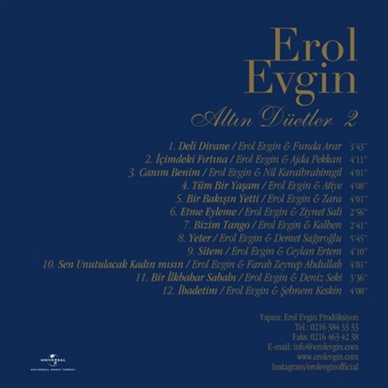 Erol Evgin - Altın Düetler 2 Plak LP