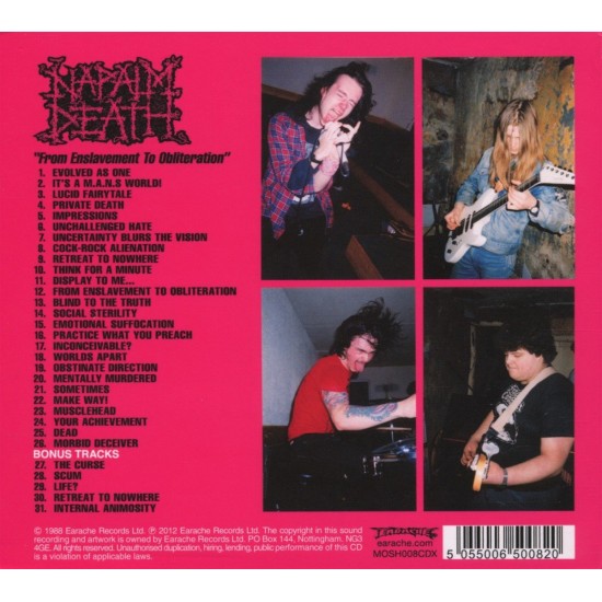 Napalm Death - From Enslavement To Obliteration CD