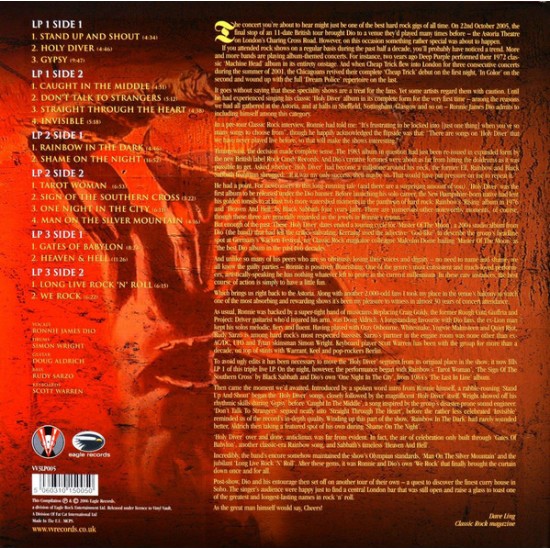 Dio - Holy Diver Live Kırmızı Renkli Plak 3 LP