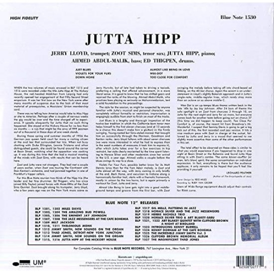 Jutta Hipp – Jutta Hipp With Zoot Sims Plak LP