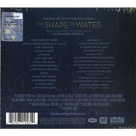 Alexandre Desplat ‎– The Shape Of Water Soundtrack Film Müziği CD