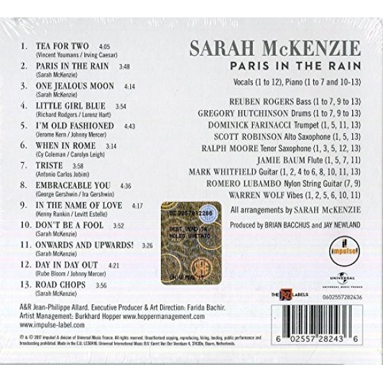 Sarah McKenzie - Paris In The Rain CD