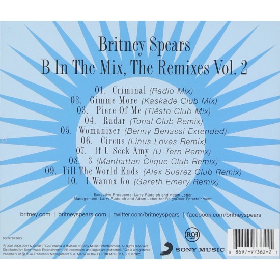 Britney Spears - B In The Mix - The Remixes Vol. 2 CD