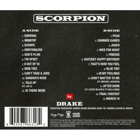 Drake ‎– Scorpion 2 CD