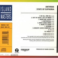 Anthrax - State Of Euphoria CD
