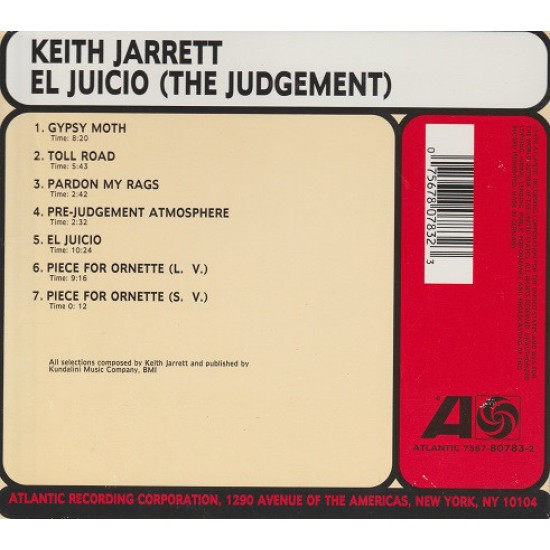 Keith Jarrett ‎– El Juicio (The Judgement) CD