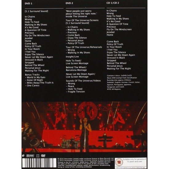 Depeche Mode ‎– Tour Of The Universe : Barcelona 20/21.11.09 2 DVD + 2 CD