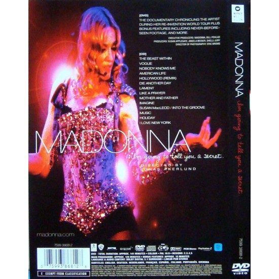 Madonna ‎– I'm Going To Tell You A Secret DVD + CD (PAL)