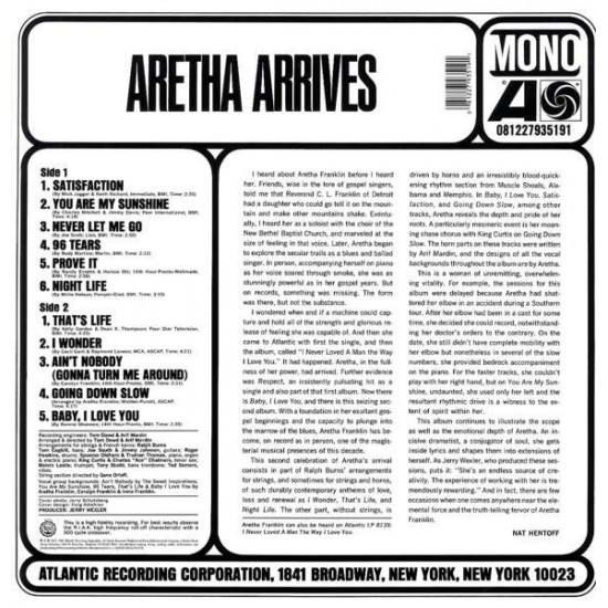 Aretha Franklin - Aretha Arrives Plak LP (Limited Edition)
