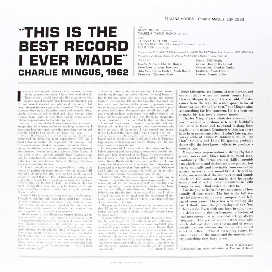 Charles Mingus ‎– Tijuana Moods Caz Audiophile Plak LP