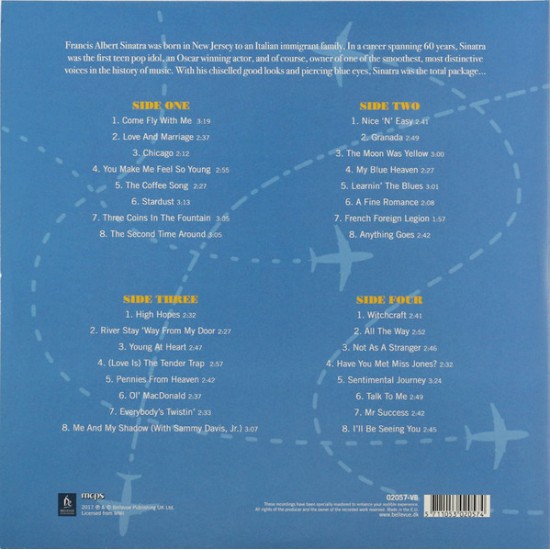 Frank Sinatra ‎– Come Fly With Me Caz Plak 2 LP