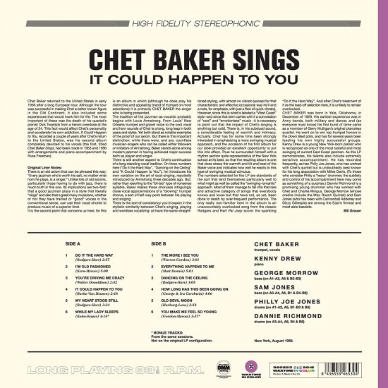 Chet Baker – It Could Happen To You (Mor Renkli) Plak LP