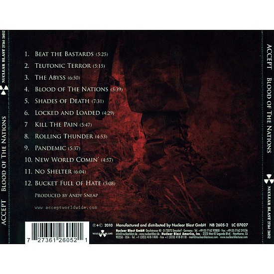 Accept - Blood Of The Nations CD