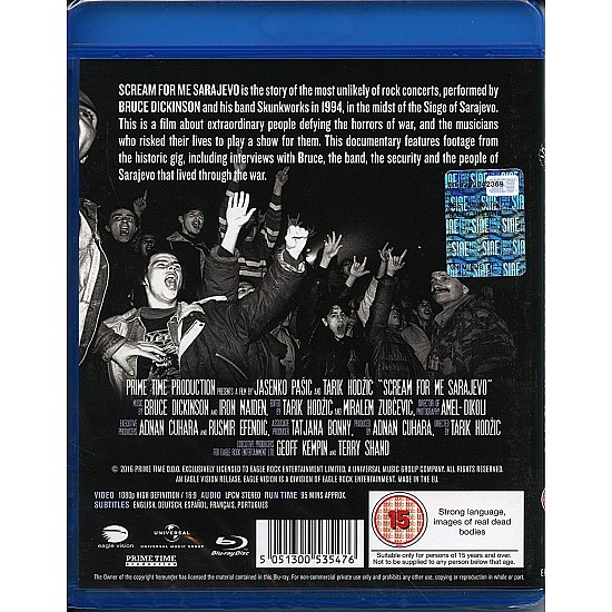 Bruce Dickinson - Scream For Me Sarajevo Blu-ray Disk