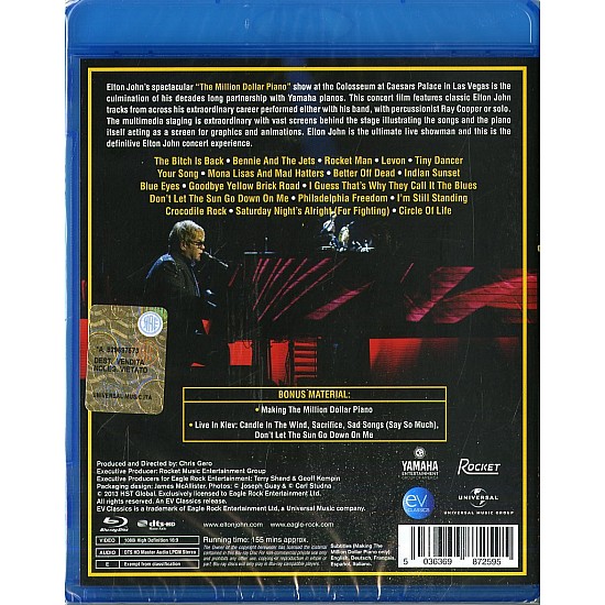 Elton John - The Million Dollar Piano Blu-ray Disk