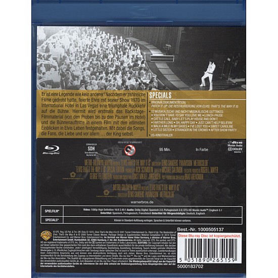 Elvis Presley - Elvis: That's The Way It Is Blu-ray Disk