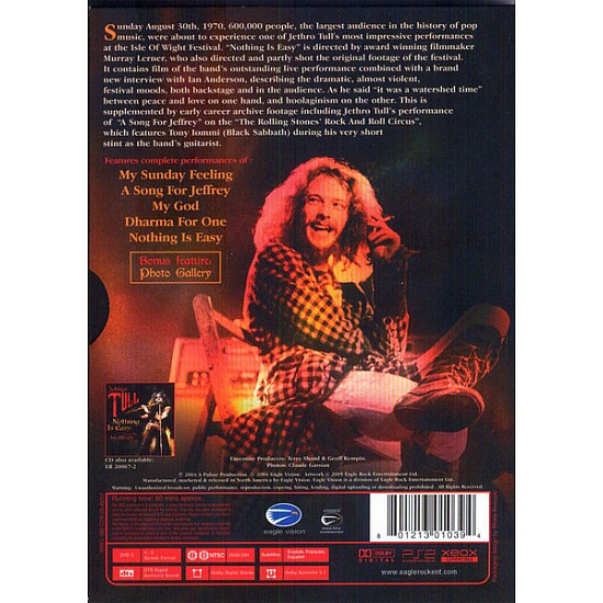 Jethro Tull - Nothing Is Easy: Live At The Isle Of Wight 1970 DVD